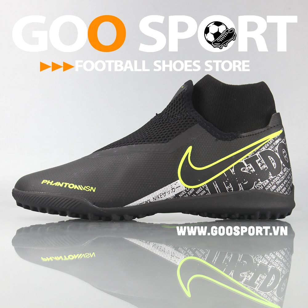 Nike Phantom Vision TF cổ cao đen full