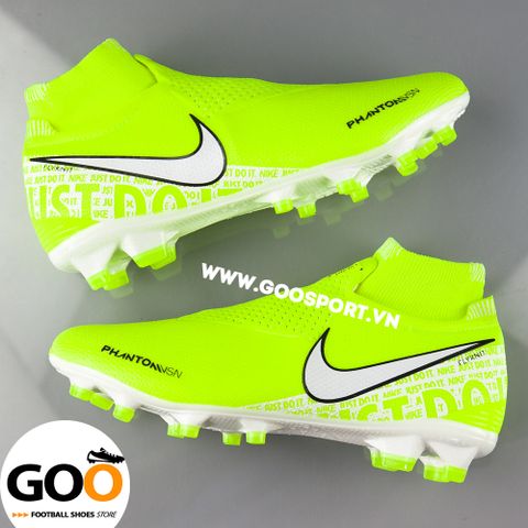  Nike Phantom Vision FG cổ cao dạ quang - Giày đá bóng sân cỏ tự nhiên 