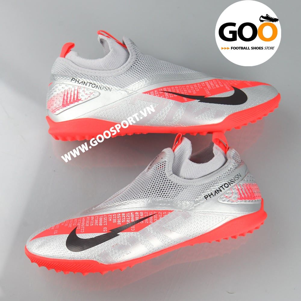 Nike Phantom Vision 2 TF cổ cao xám cam