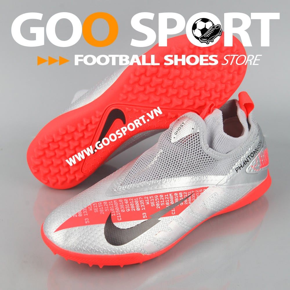 Nike Phantom Vision 2 TF cổ cao xám cam