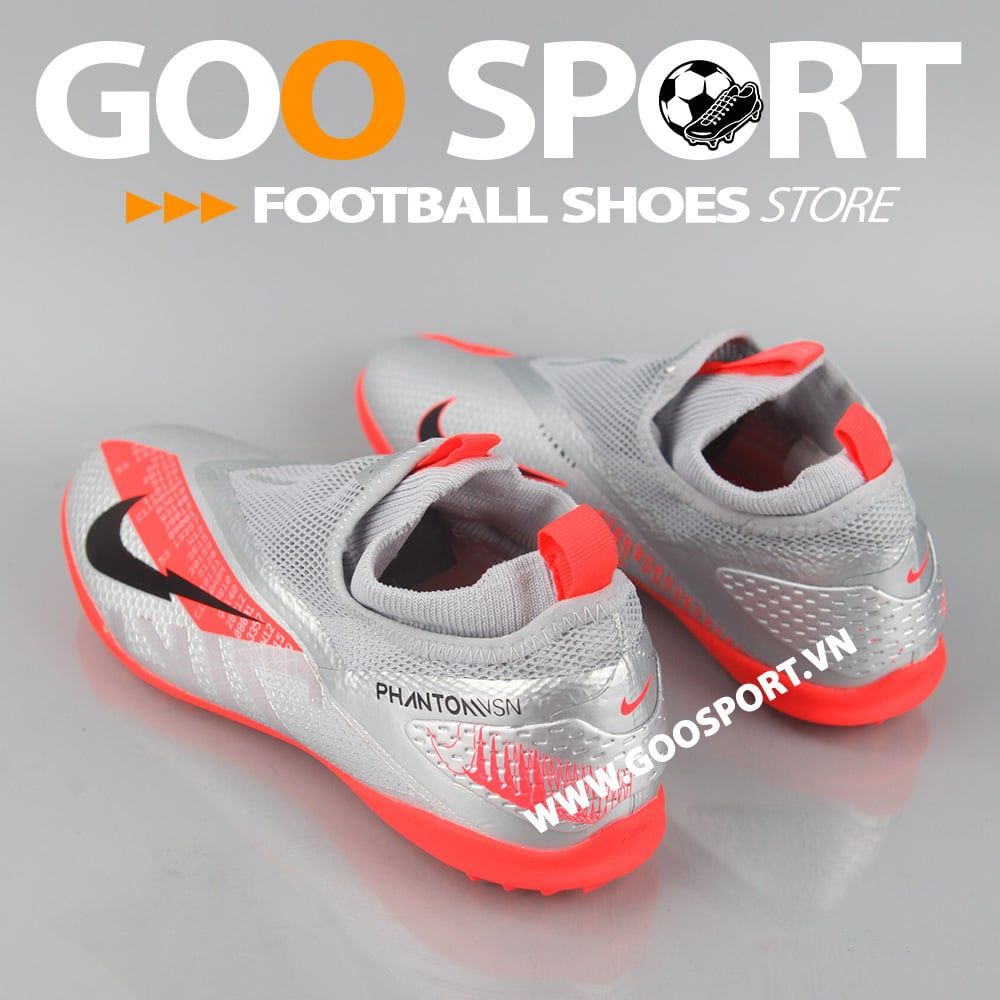 Nike Phantom Vision 2 TF cổ cao xám cam