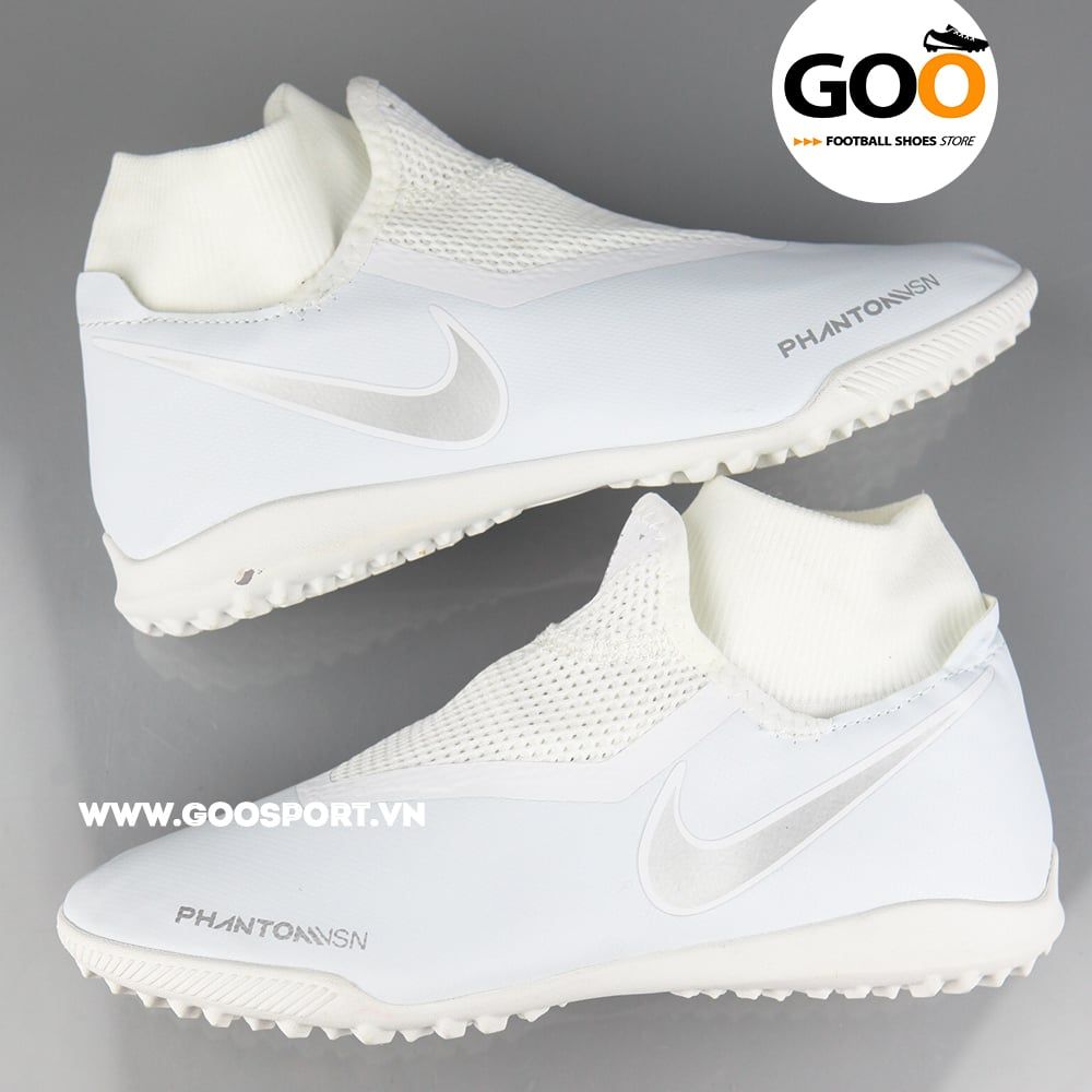  Nike Phantom Vision TF cổ cao trắng full 