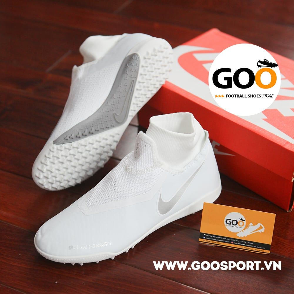 Nike Phantom Vision TF cổ cao trắng full
