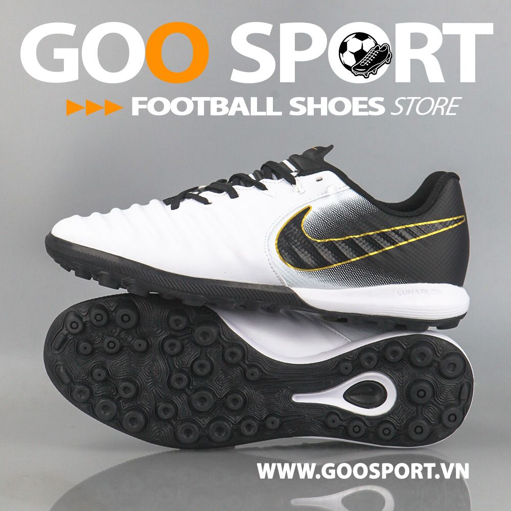  Nike Tiempo 7 TF trắng gót đen 