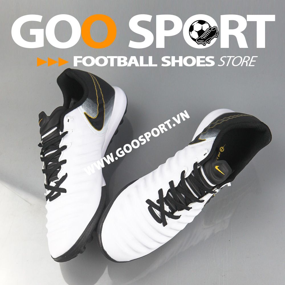  Nike Tiempo 7 TF trắng gót đen 