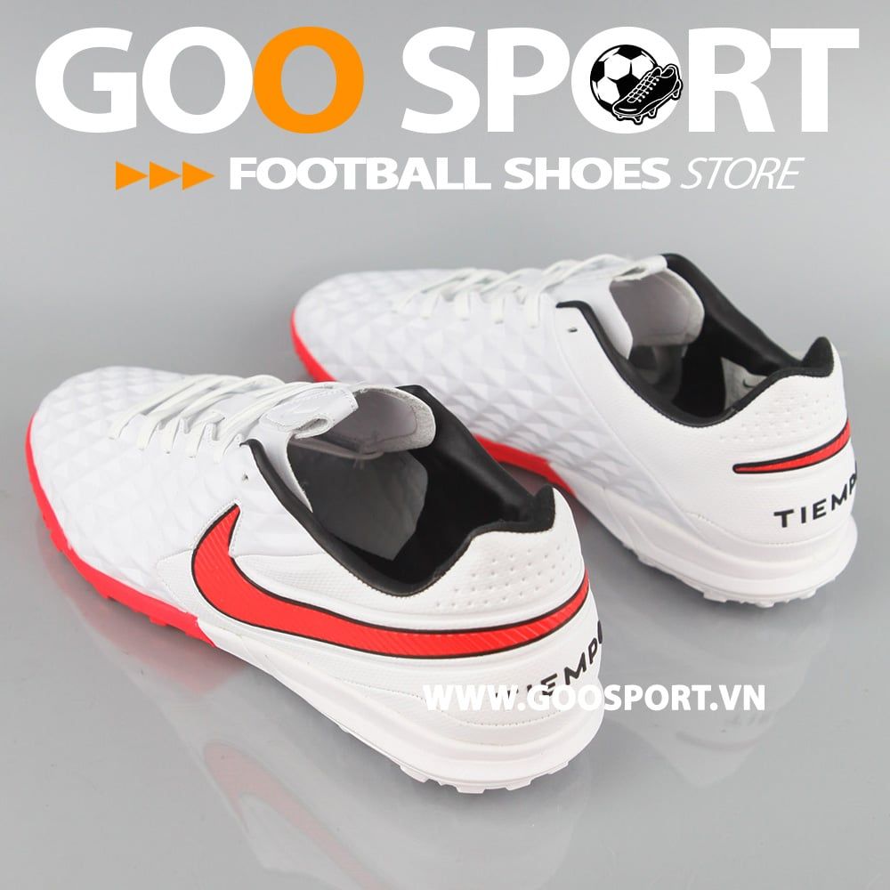 Nike Tiempo 8 TF trắng đỏ
