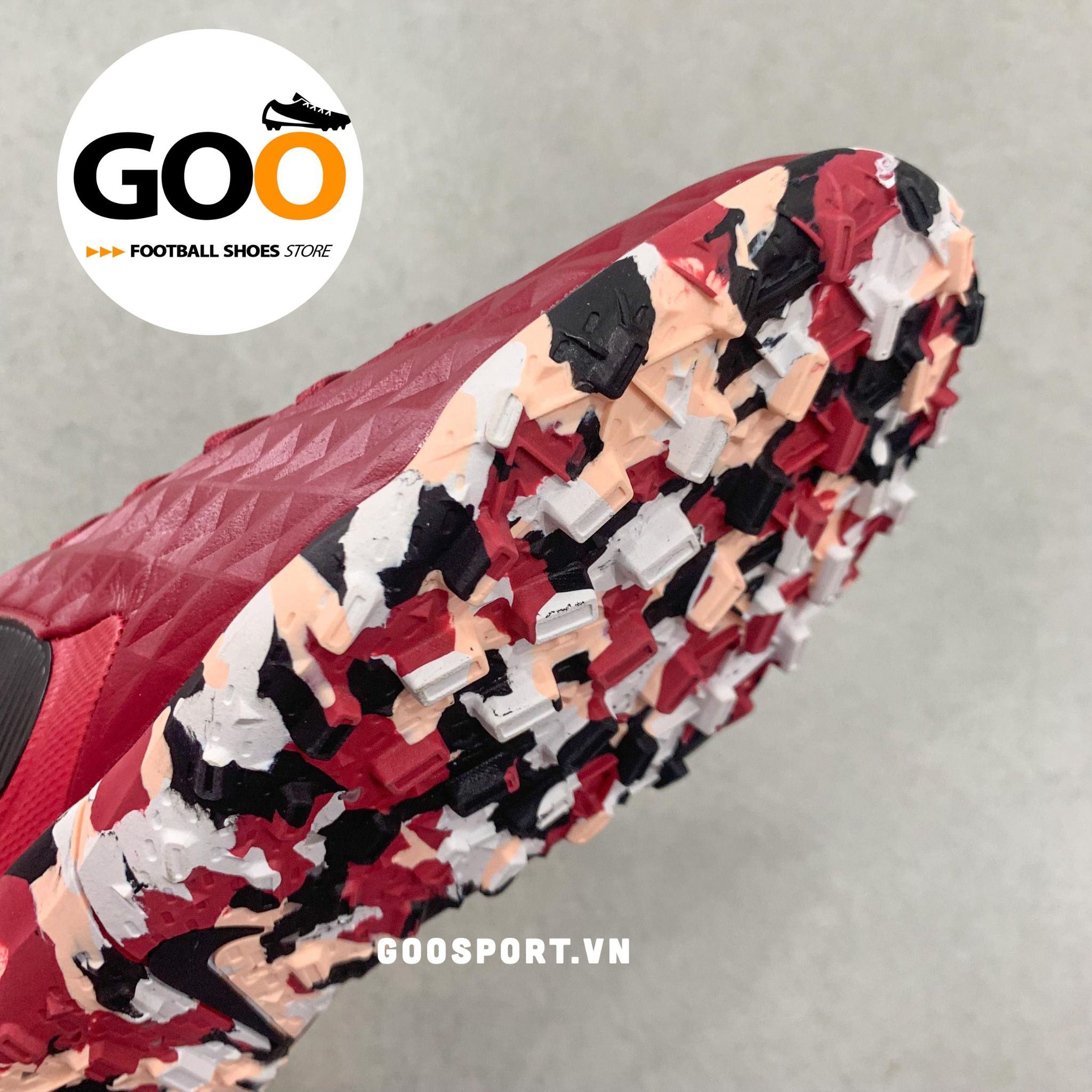 Nike Tiempo 8 TF đỏ đô camo