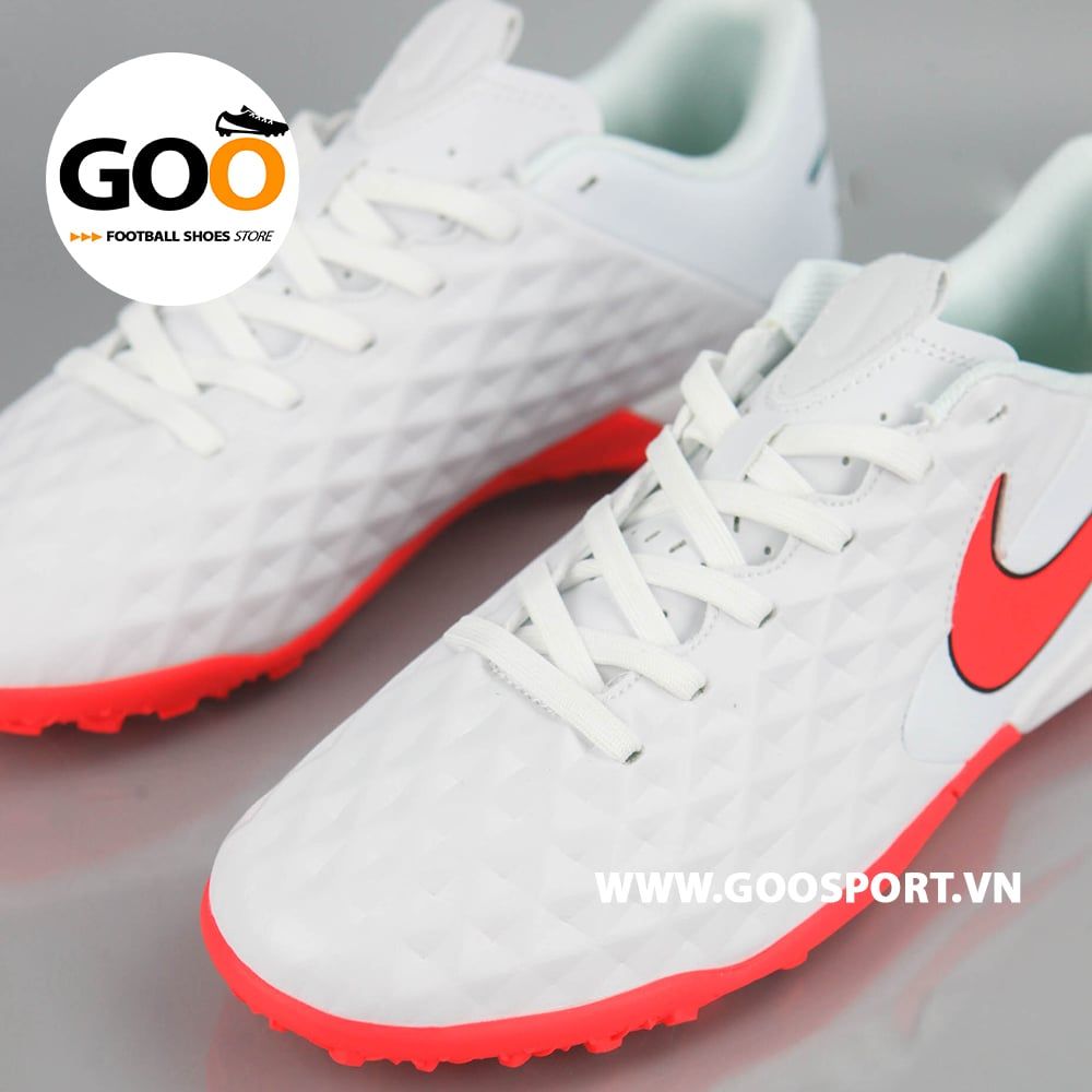  Nike Tiempo 8 TF trắng đỏ Replica 