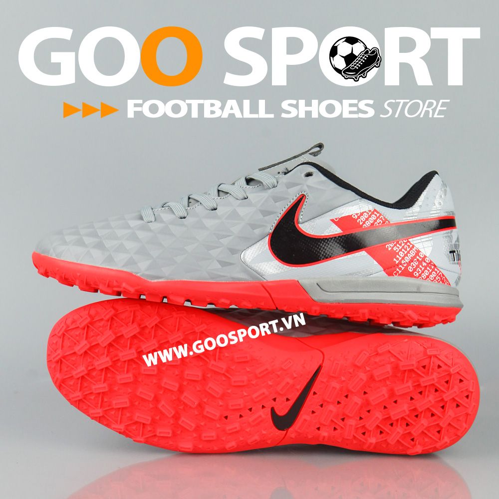 Nike Tiempo 8 TF xám cam replica