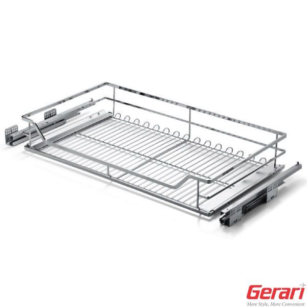 Ngăn kéo xoong nồi nan dẹt inox bóng