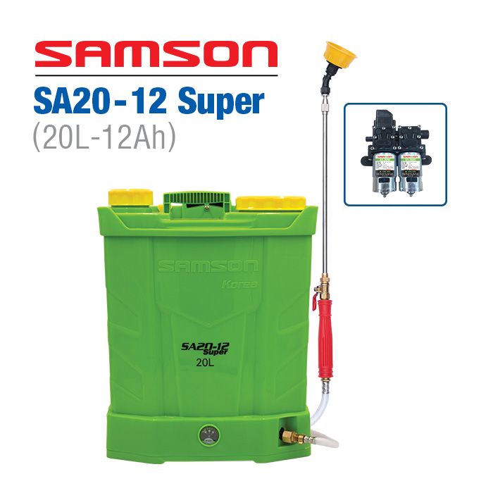 Bình xịt điện SAMSON SA20-12 Super (20L, 12AH, bơm đôi)