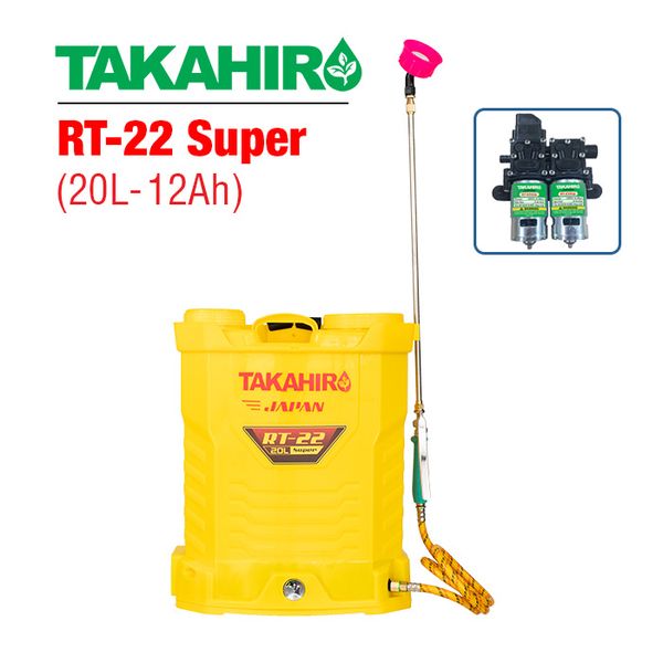 Bình xịt điện TAKAHIRO RT-22 Super (20L, 12AH, bơm đôi)