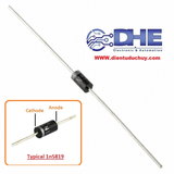 DIODE SCHOTKY 1N5819, 1A - 40V, KIỂU CHÂN CẮM DO-41