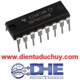 IC LOGIC 74HC595 , DỊCH VÀ CHỐT DỮ LIỆU ĐẦU RA 8BIT, DIP 16 CHÂN