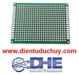 PCB lỗ 1 lớp phủ xanh lá  (1 mặt có tráng thiếc) -  5 * 7cm
