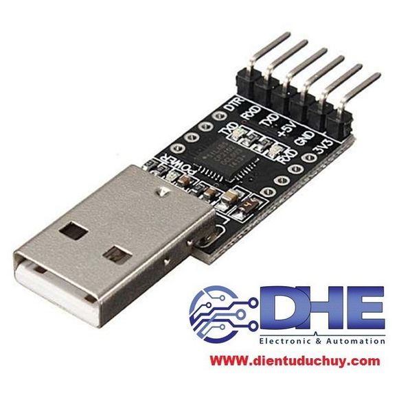 MODULE CHUYỂN ĐỔI USB - UART TTL,  CHIP CP2102, RA 6 CHÂN