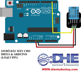 DHT11 - CẢM BIẾN ĐO NHIỆT ĐỘ, ĐỘ ẨM - LOẠI 3 PIN (CÓ KÈM DÂY NỐI)