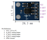 ADXL335 GY-61 Cảm biến gia tốc 3 trục - đầu ra tín hiệu Analog trên 3 trục X,Y,Z