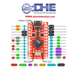 Arduino Pro Micro, điện áp 5V, 16Mhz, chip vi xử lý ATmega32u4