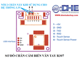 Cảm biến nhận dạng vân tay quang học R307 (hàng test đảm bảo, yên tâm sử dụng)