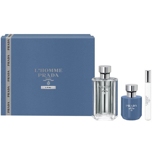  Gift Set Prada L'Homme L'eau 3pcs ( EDT 100ml & EDT 10ml & Shower Gel 100ml ) 