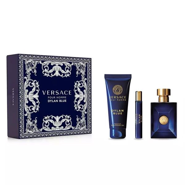  Gift Set Versace Dylan Blue Pour Homme 3pcs (EDT 100ml & EDT 10ml & Shower gel 150ml) 