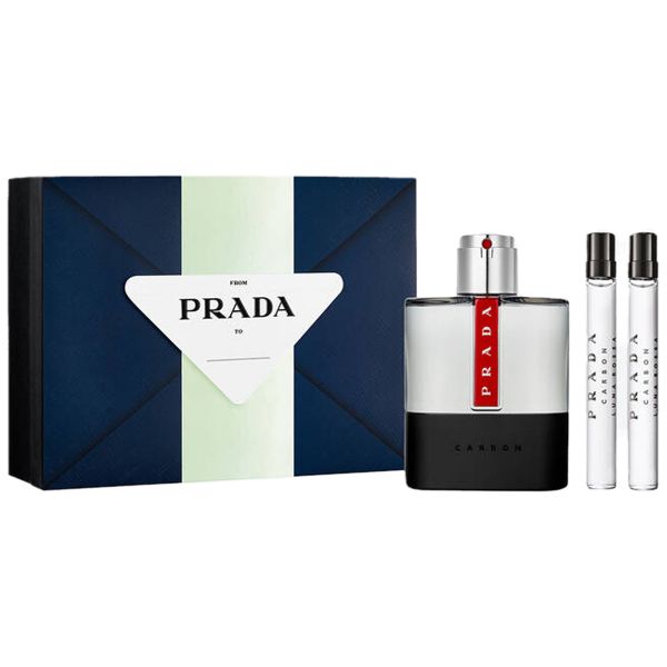 Gift set Prada Luna Rossa Carbon 3pcs ( EDT 100ml & EDT 10ml x 2 )