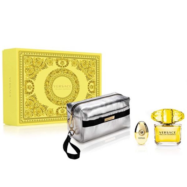  Gift Set Versace Yellow Diamond 3pcs ( EDT 90ml & EDT 10ml & Túi ) 