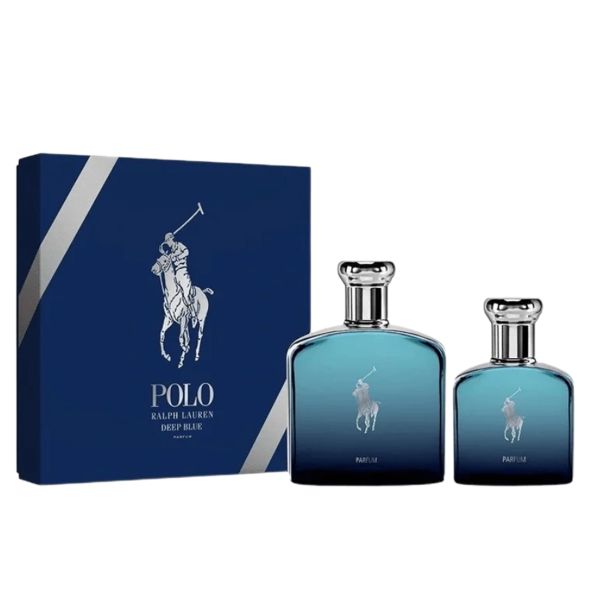  Gift Set Ralph Lauren Polo Deep Blue Parfum 2pcs ( Parfum 125ml + Parfum 40ml ) 