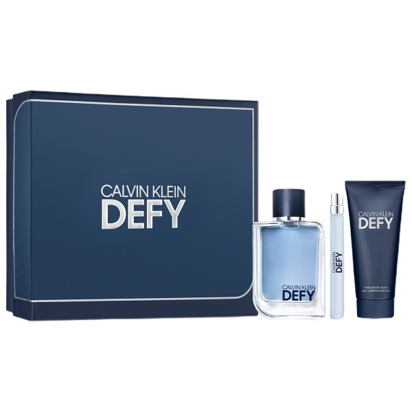  Gift Set Calvin Klein Defy 3pcs ( EDT 100ml & EDT 10ml & Body Wash 100ml ) 