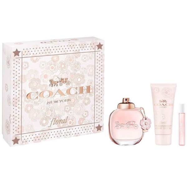  Gift Set Coach Floral Eau de Parfum 3pcs ( EDP 90ml & EDP 7,5ml & Dưỡng thể 100ml ) 