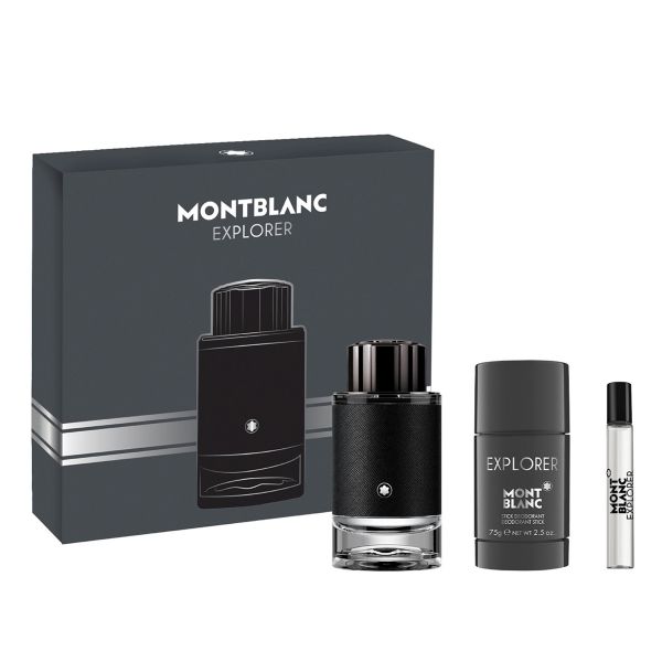 Gift Set Montblanc Explorer 3pcs (EDP 100ml + EDP 7.5ml + Deodorant Stick 75g)