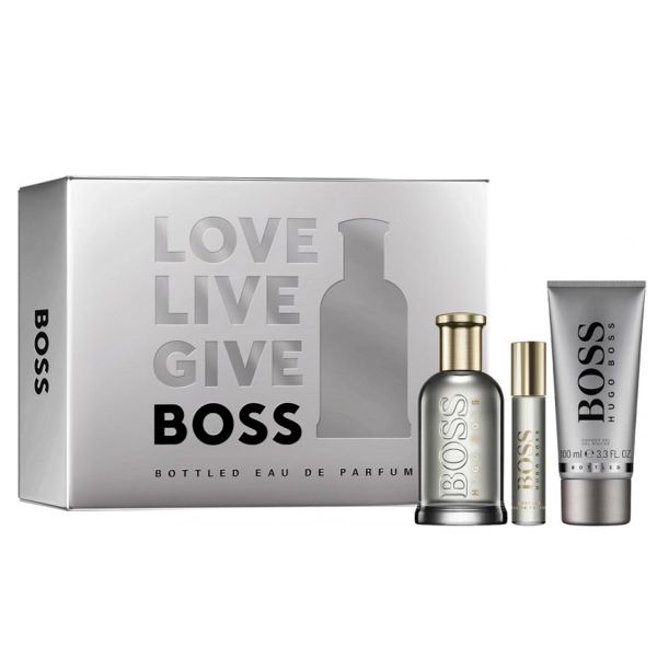  Gift set Hugo Boss Bottled Eau de Parfum 3pcs ( EDP 100ml + EDP 10ml + Shower Gel 100ml ) 