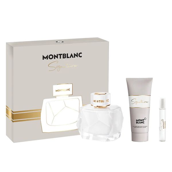 Gift set Montblanc Signature 3pcs ( EDP 90ml + EDP 7.5ml + Body Lotion 100ml )