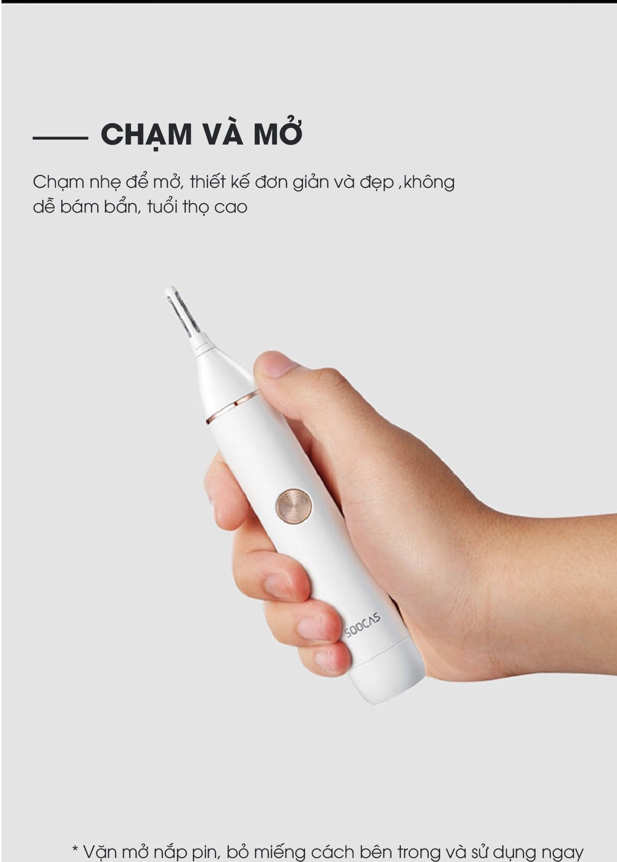 Máy Tỉa Lông Mũi SOOCΛS Nose Hair Trimmer