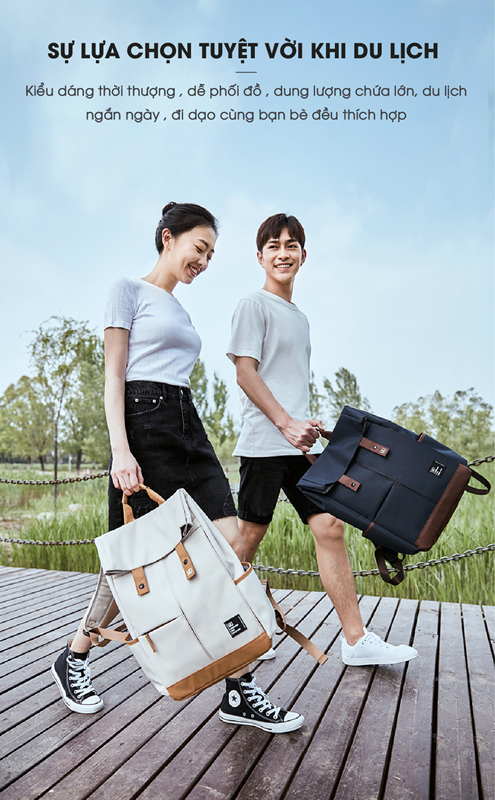 Balo 90 Points Vitality College Casual Backpack - Hàng Chính Hãng