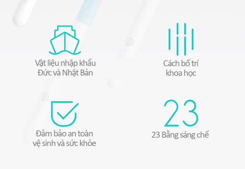 Bàn chải đánh răng Dr. Bei (Combo 4 cái, 4 màu/bộ) / Mi Doctor-B Toothbrush Green/Orange/Blue/Pink 4Pcs