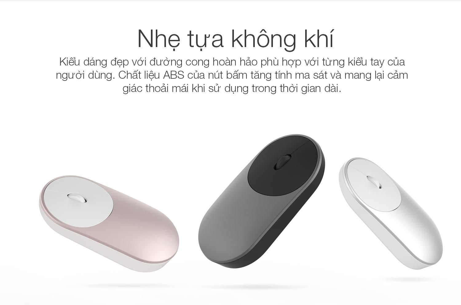 Chuột không dây vỏ hợp kim Portable Bluetooth dual mode Xiaomi / Mi Portable Mouse