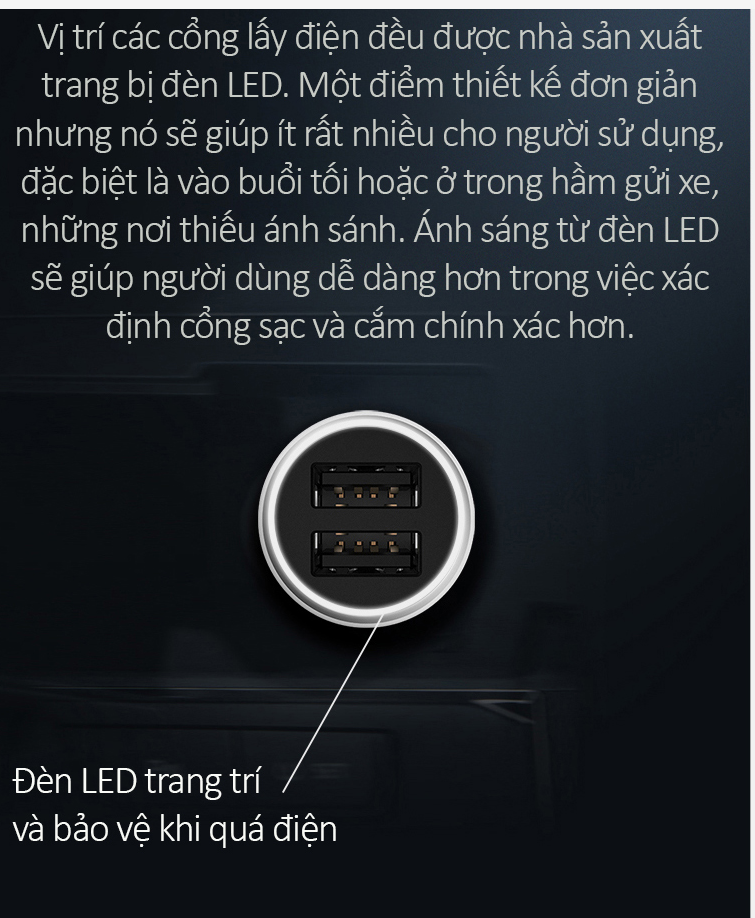 Sạc ô tô tích hợp sạc nhanh 18W Xiaomi / Mi Car Charger Pro, Dual USB, Fast Charge (18 W)