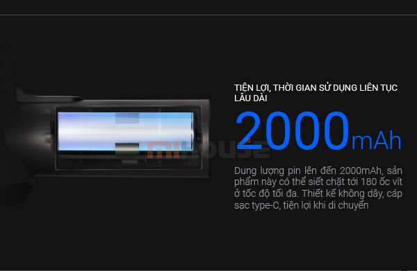 Bộ Máy Vặn Vít MI Electric Screwdriver Kèm 12 Đầu Vít S2 - Hàng Chính Hãng