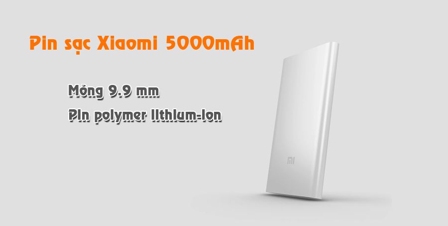 Pin sạc dự phòng Xiaomi 5000mAh- Phiên bản Quốc tế