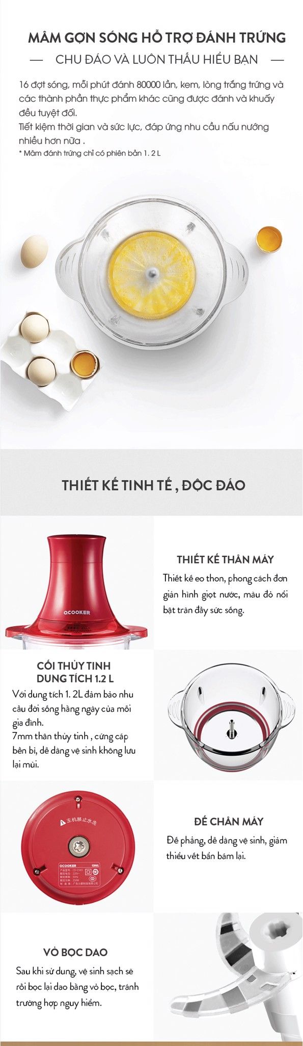 Máy xay thịt QCOOKER CD-CH02 (2L)