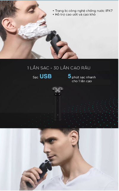 Dao Cạo Râu Xiaomi Mi Electric Shaver / Mi Electric Shaver (3 Lưỡi)