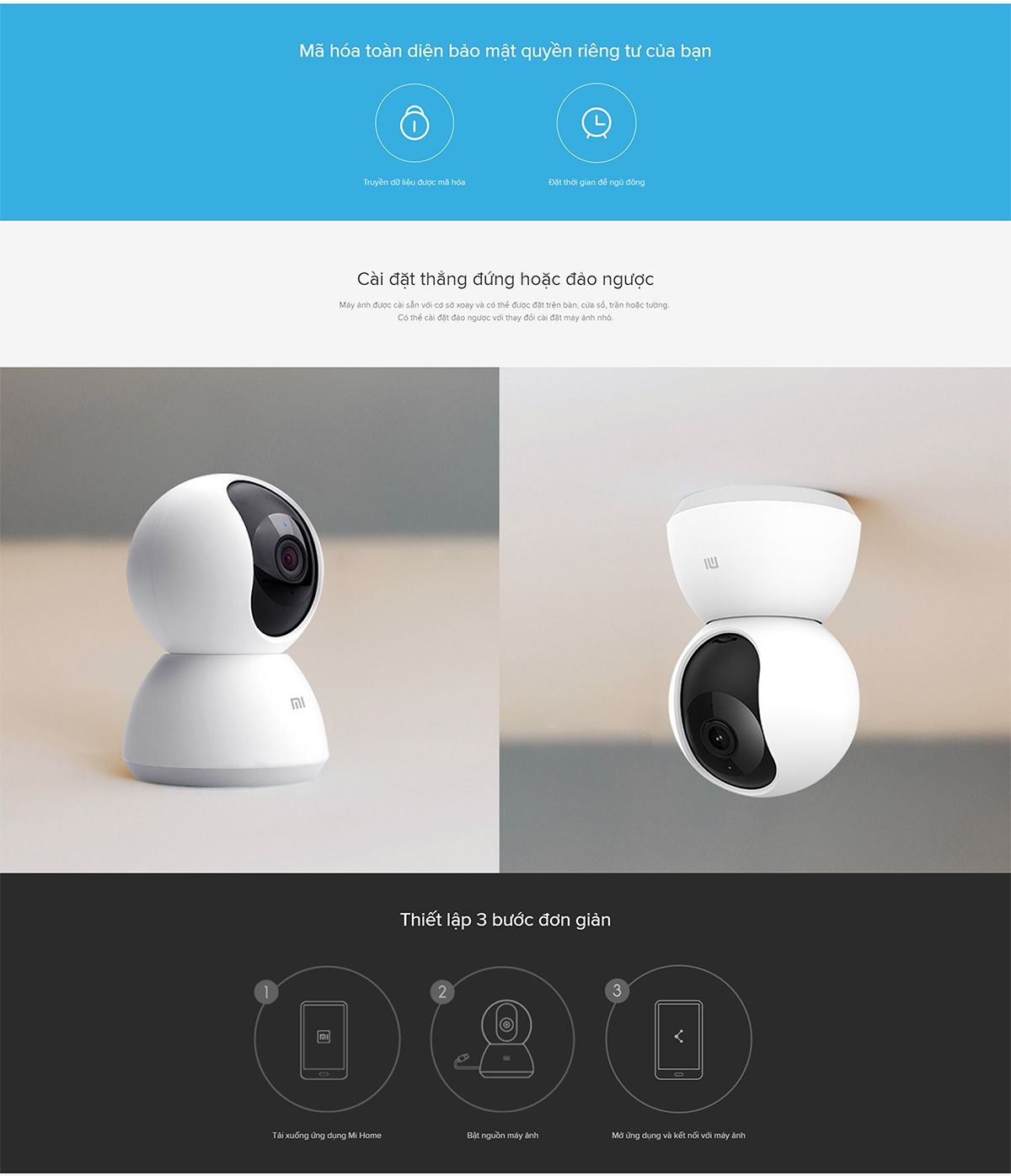 Camera chống trộm Xiaomi 360° 1080P / Mi Home Security Camera 360° 1080P