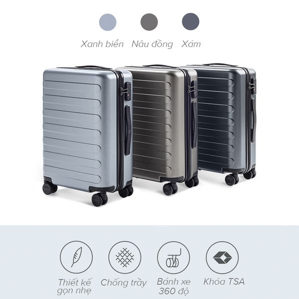 Vali du lịch Xiaomi 90 point 20 inch dual-use / Mi 90 point business travel dual-use suitcase 20