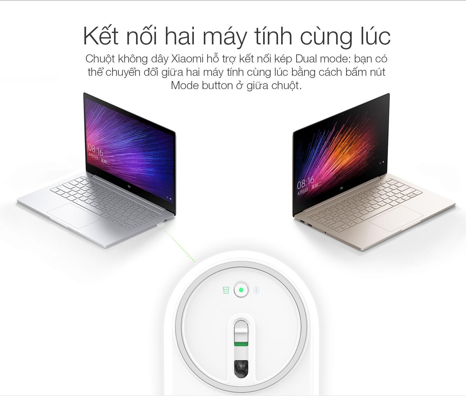 Chuột không dây vỏ hợp kim Portable Bluetooth dual mode Xiaomi / Mi Portable Mouse