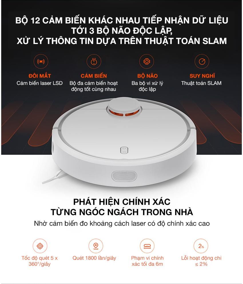 Robot hút bụi thông minh Xiaomi - GEN 1 / Mi Robot Vacuum