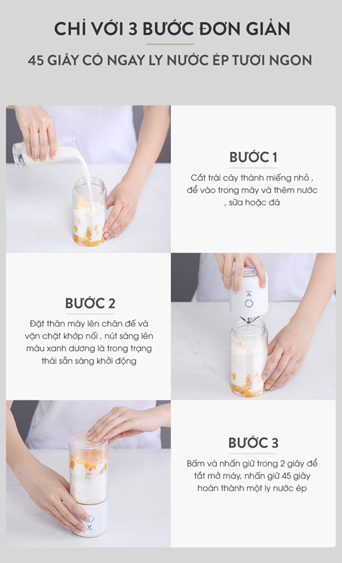Máy xay sinh tố cầm tay VIOMI Juice Cup Xiaomi