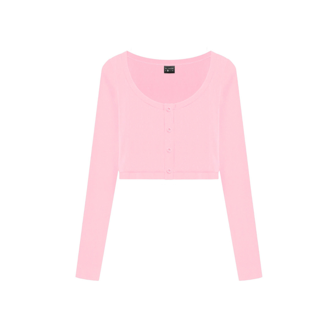 Áo cardigan tay dài vải thun gân Sabrina