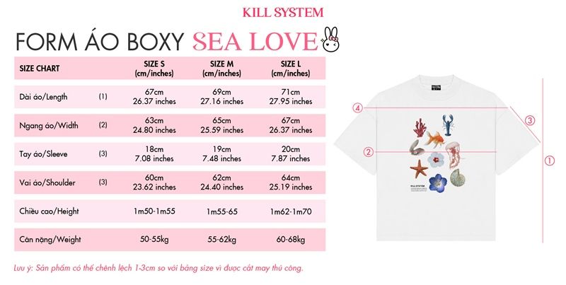 Áo thun form boxy SEA LOVE